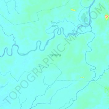 Топографическая карта Terentang, высота, рельеф
