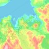 Топографическая карта Североморск, высота, рельеф