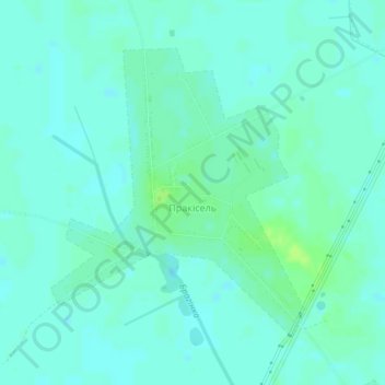 Топографическая карта Прокисель, высота, рельеф