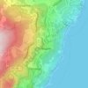 Топографическая карта Ливадия, высота, рельеф