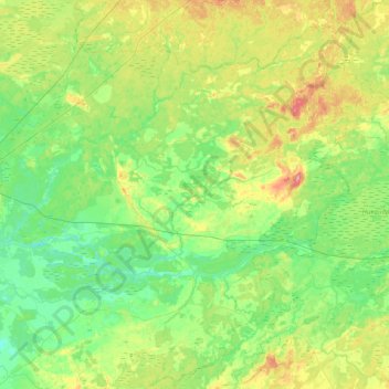 Топографическая карта Карамышевская волость, высота, рельеф