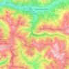 Топографическая карта Uvernet-Fours, высота, рельеф