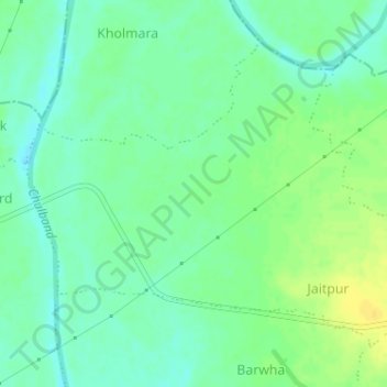 Топографическая карта Jaitpur, высота, рельеф