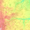 Топографическая карта Красноармейский район, высота, рельеф