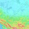 Топографическая карта Абинский район, высота, рельеф