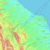 Топографическая карта Анкона, высота, рельеф