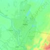 Топографическая карта Нукус, высота, рельеф