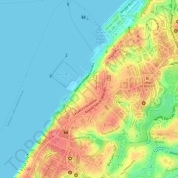 Топографическая карта Dois de Julho, высота, рельеф
