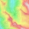 Топографическая карта Семицветное, высота, рельеф