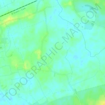 Топографическая карта Darranstown, высота, рельеф