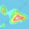 Топографическая карта Maui, высота, рельеф