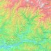 Топографическая карта Rudraprayag District, высота, рельеф