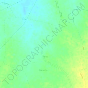 Топографическая карта Narela, высота, рельеф