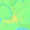 Топографическая карта Заокское, высота, рельеф