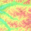 Топографическая карта Комаричский район, высота, рельеф