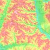 Топографическая карта Сарапульский район, высота, рельеф