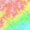 Топографическая карта Папский район, высота, рельеф