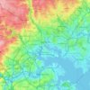Топографическая карта Балтимор, высота, рельеф