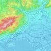 Топографическая карта 西宮市, высота, рельеф
