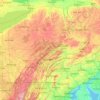 Топографическая карта Pennsylvania, высота, рельеф