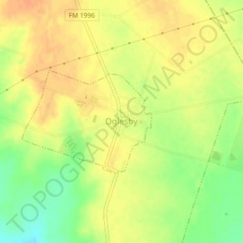 Топографическая карта Oglesby, высота, рельеф