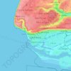 Топографическая карта Гавр, высота, рельеф