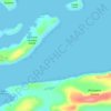 Топографическая карта Newfoundland Tickle, высота, рельеф