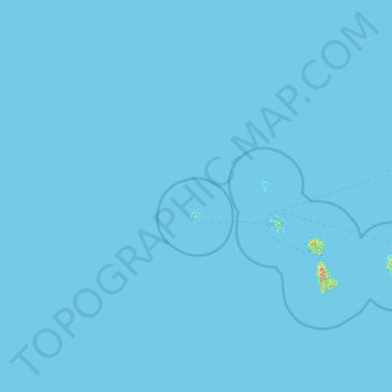 Топографическая карта Maupiti, высота, рельеф