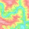 Топографическая карта Коксовское сельское поселение, высота, рельеф