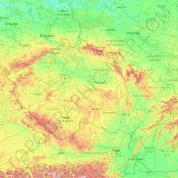 Чехия на карте мира с городами и достопримечательностями на русском языке