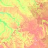 Топографическая карта Чунский район, высота, рельеф