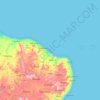 Топографическая карта Pernambuco, высота, рельеф