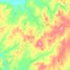 Топографическая карта Магнитное сельское поселение, высота, рельеф