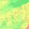 Топографическая карта Ohio, высота, рельеф