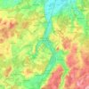 Топографическая карта Биберах-на-Рисе, высота, рельеф