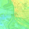 Топографическая карта Baton Rouge, высота, рельеф