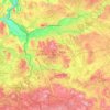 Топографическая карта Любушское воеводство, высота, рельеф