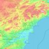 Топографическая карта Alicante, высота, рельеф