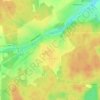 Топографическая карта Красное Эхо, высота, рельеф