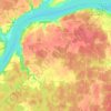Топографическая карта Наволокское городское поселение, высота, рельеф