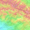 Топографическая карта Рача-Лечхуми и Нижняя Сванетия, высота, рельеф