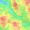 Топографическая карта Гливице, высота, рельеф