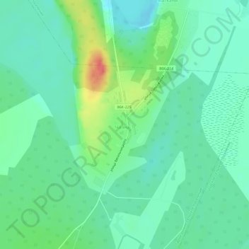 Топографическая карта Чална-1, высота, рельеф