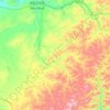 Топографическая карта Эвенкийский автономный хошун, высота, рельеф