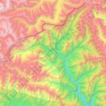 Топографическая карта Monigong EAC, высота, рельеф