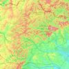 Топографическая карта Vosges du Nord, высота, рельеф