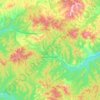 Топографическая карта Высокогорненское городское поселение, высота, рельеф