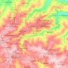 Топографическая карта Перевальский район, высота, рельеф