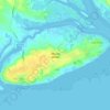 Топографическая карта Mersea Island, высота, рельеф