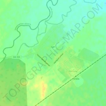 Топографическая карта Едет, высота, рельеф